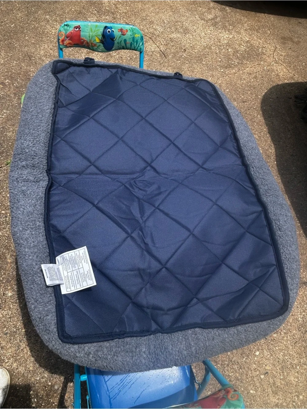 Faux Lambswool Crate Bolster Bed — Large Gray
